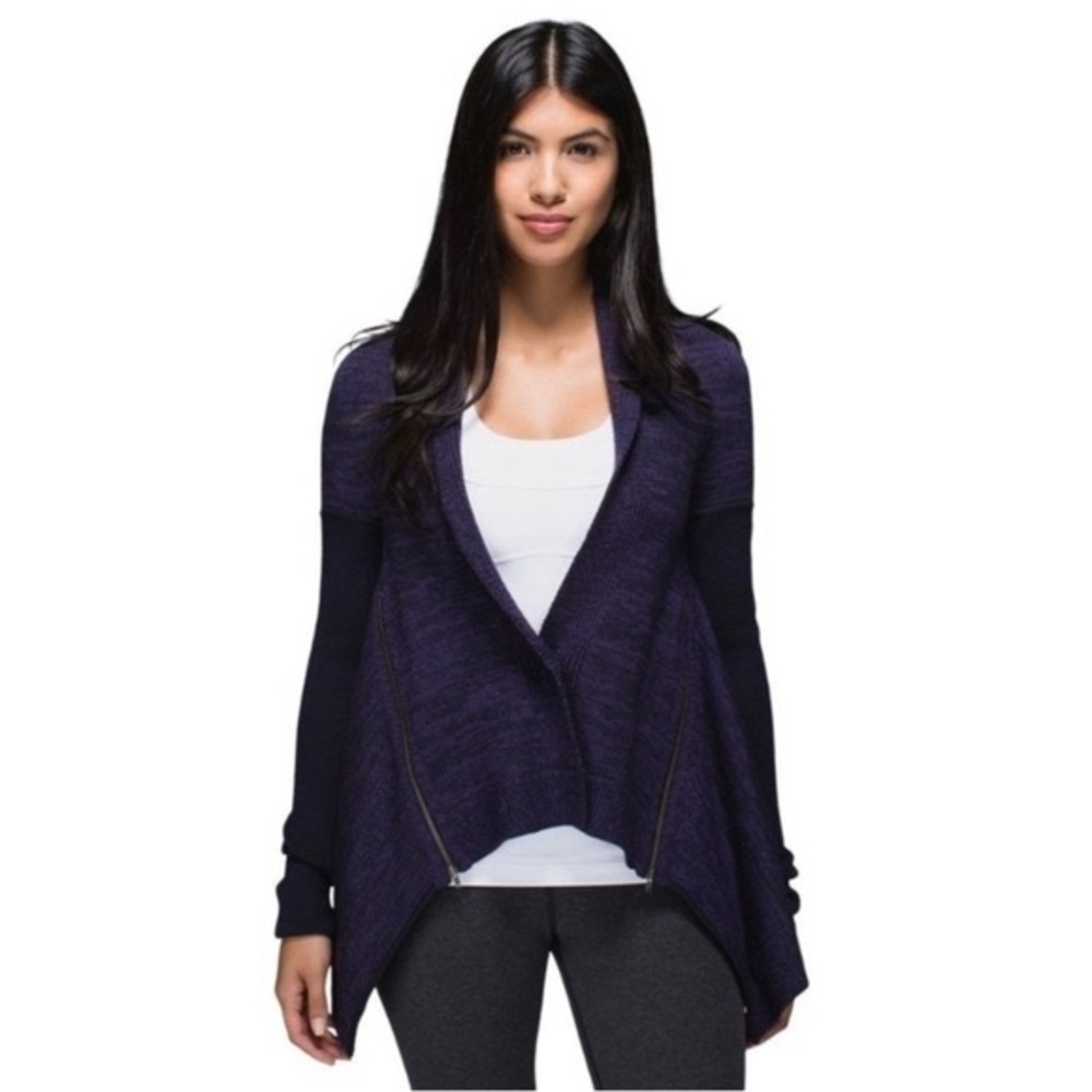 Lululemon Purple‎ Wrap it Up Merino Cardigan Sweater